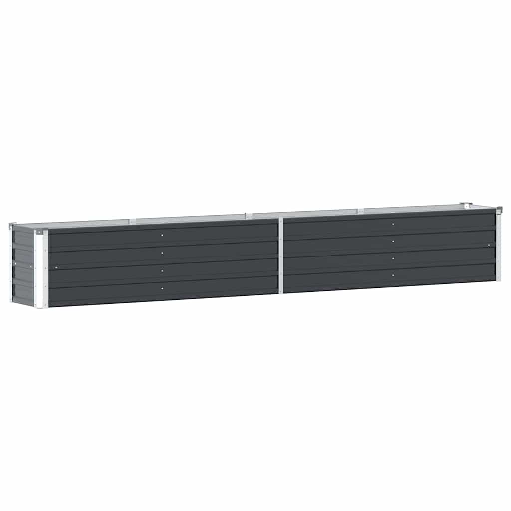 vidaXL Vyvýšený záhon pozinkovaná ocel 320 x 40 x 45 cm antracitový