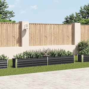 Visoka greda pocinkano jeklo 320x40x45 cm antracitna