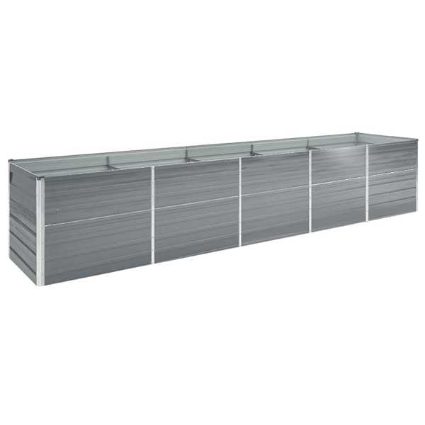 vidaXL aia taimelava tsingitud teras 400 x 80 x 45 cm hall