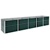 vidaXL aia taimelava tsingitud teras 400 x 80 x 45 cm roheline