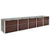 vidaXL aia taimelava tsingitud teras 400 x 80 x 45 cm pruun