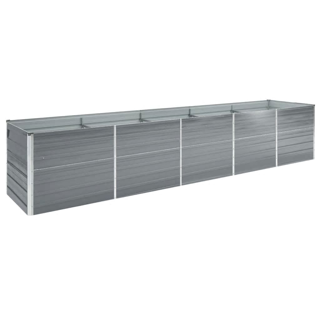 

vidaXL Garden Raised Bed Galvanized Steel 157.5"x31.5"x30.3" Gray
