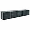 vidaXL aia taimelava tsingitud teras 400 x 80 x 77 cm antratsiithall
