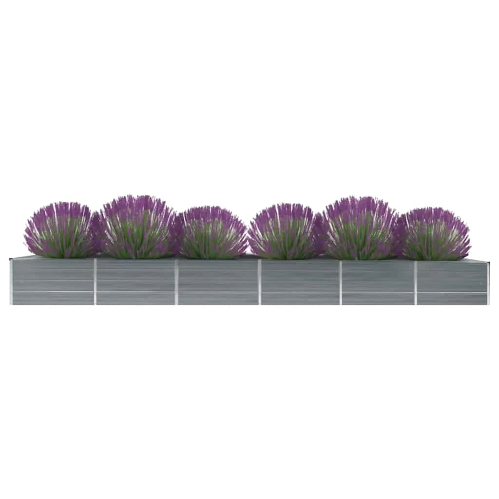 

vidaXL Plantenbak verhoogd 480x80x45 cm gegalvaniseerd staal grijs
