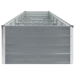 Vyvýšený záhon pozinkovaná ocel 480 x 80 x 45 cm šedý - obrázek 4