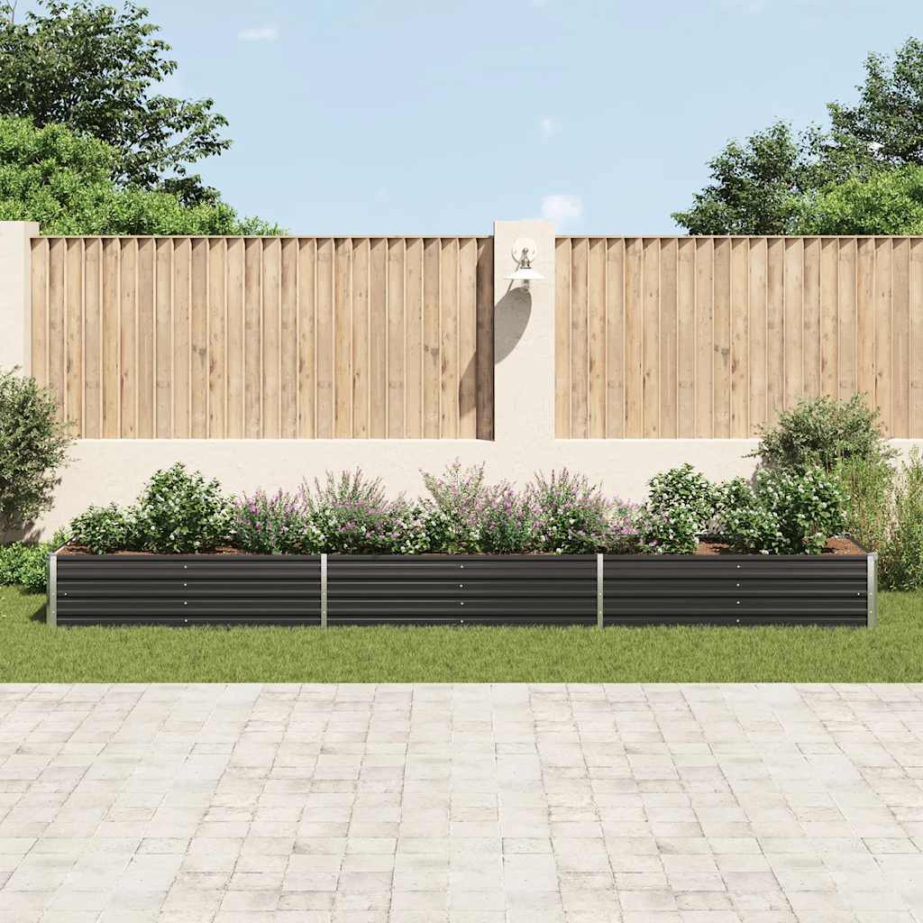 

vidaXL Plantenbak verhoogd 480x80x45 cm gegalvaniseerd staal antraciet