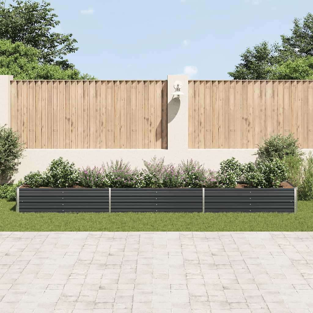 Thumbnail - vidaXL Garten-Hochbeet Verzinkter Stahl 480x80x45 cm Anthrazit