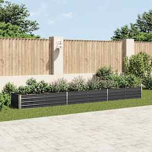 Visoka greda pocinkano jeklo 480x80x45 cm antracitna