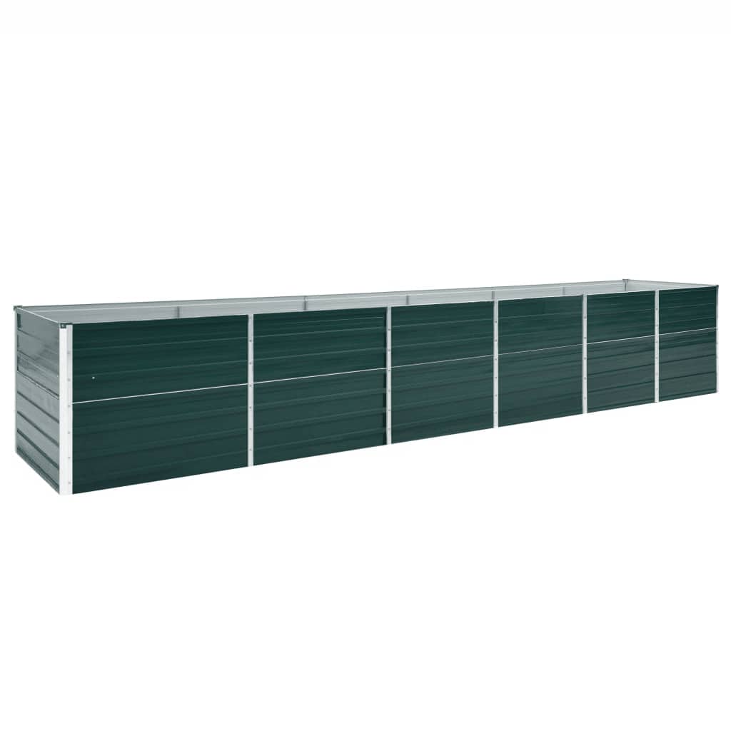 vida XL Garten-Hochbeet Verzinkter Stahl 480x 80x 77 cm Grün