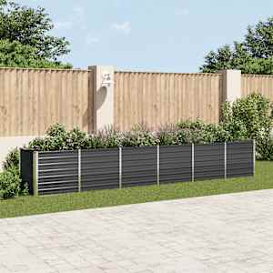 Vrtna visoka greda pocinkano jeklo 480x80x77 cm antracitna