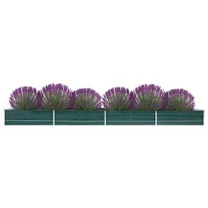 Visoka greda pocinkano jeklo 600x80x45 cm zelena