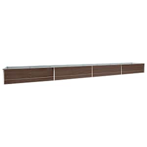 Vyvýšený záhon pozinkovaná ocel 600 x 80 x 45 cm hnědý - obrázek 2