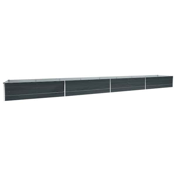 vidaXL aia taimelava tsingitud teras 600 x 80 x 45 cm antratsiithall