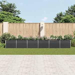 vidaXL Aukštas lovelis, antracito, 600x80x77cm, galvanizuotas plienas