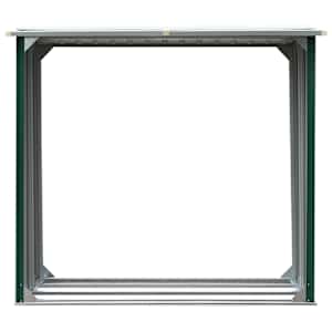 Kůlna na dříví pozinkovaná ocel 172 x 91 x 154 cm zelená - obrázek 3