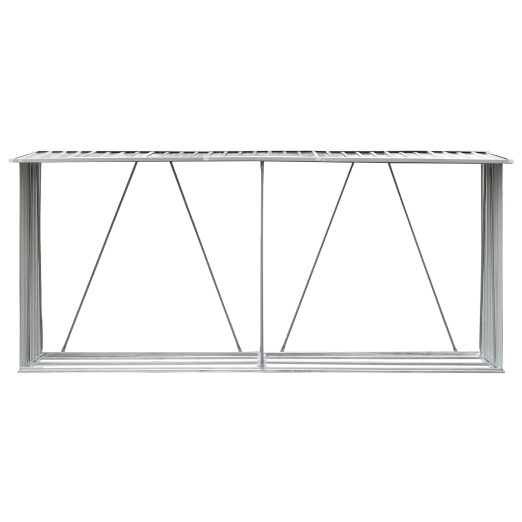 

vidaXL Haardhoutschuur 330x84x152 cm gegalvaniseerd staal groen