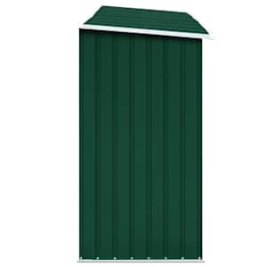 Zahradní kůlna na dříví pozinkovaná ocel 330x84x152 cm zelená - obrázek 7
