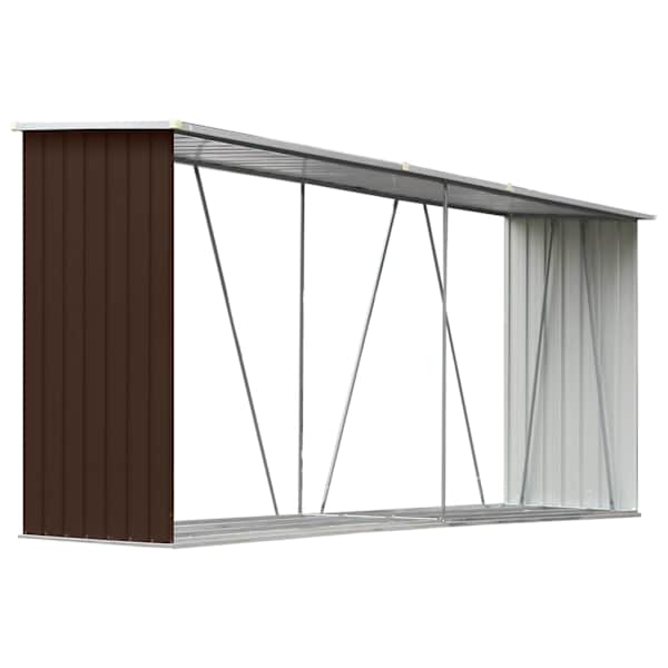 vidaXL puukuur tsingitud terasest, 330 x 84 x 152 cm, pruun