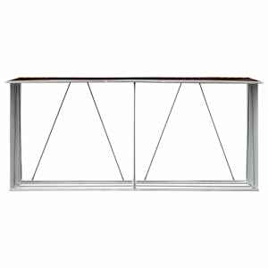 Zahradní kůlna na dříví pozinkovaná ocel 330x84x152 cm hnědá - obrázek 6