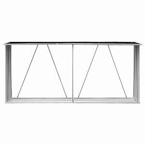 Zahradní kůlna na dříví pozinkovaná ocel 330x84x152 cm antracit - obrázek 6