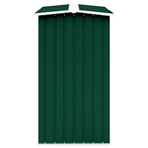 Zahradní kůlna na dříví pozinkovaná ocel 330x92x153 cm zelená - obrázek 4