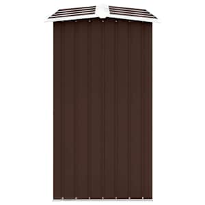 Zahradní kůlna na dříví pozinkovaná ocel 330x92x153 cm hnědá - obrázek 4