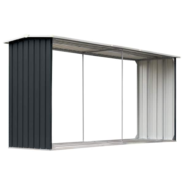 vidaXL puukuur tsingitud teras, 330 x 92 x 153 cm, antratsiithall