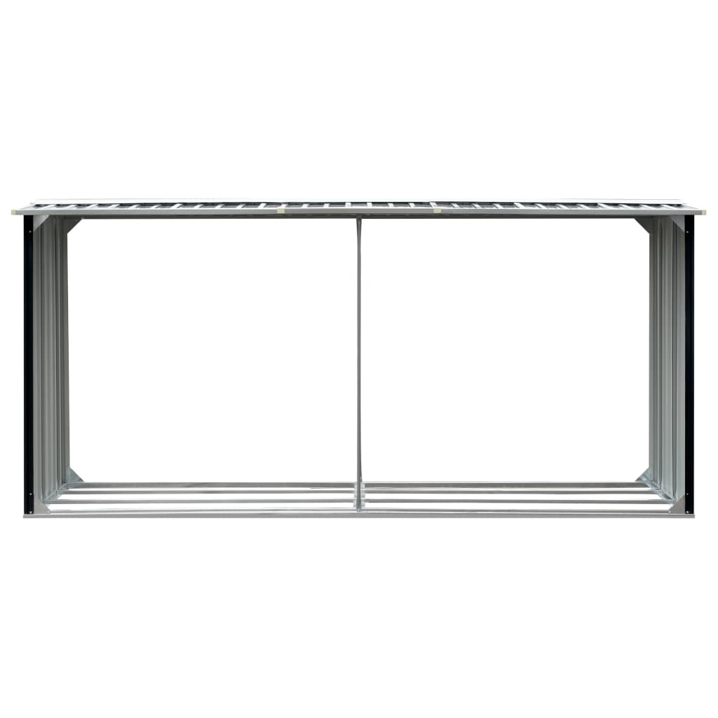 

vidaXL Haardhoutschuur 330x92x153 cm gegalvaniseerd staal antraciet