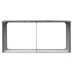 Zahradní kůlna na dříví pozinkovaná ocel 330x92x153 cm antracit - obrázek 3