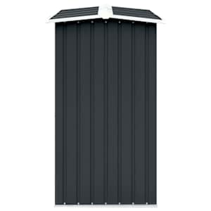 Zahradní kůlna na dříví pozinkovaná ocel 330x92x153 cm antracit - obrázek 4