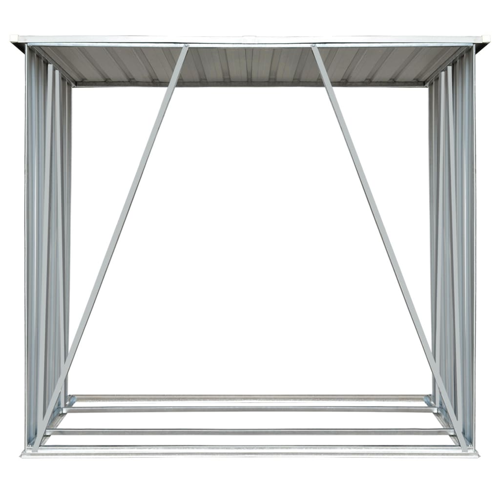 vidaXL barna horganyzott acél kerti tűzifatároló 163 x 83 x 154 cm