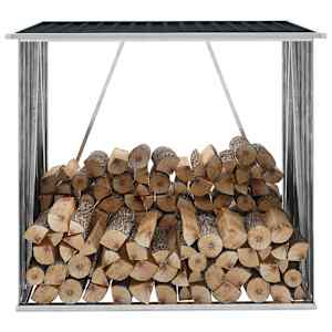 Vrtna lopa za drva pocinkano jeklo 163x83x154 cm antracitna