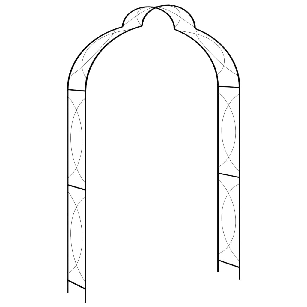 vidaXL Rosenbogen Schwarz 150 x 34 x 240 cm Eisen