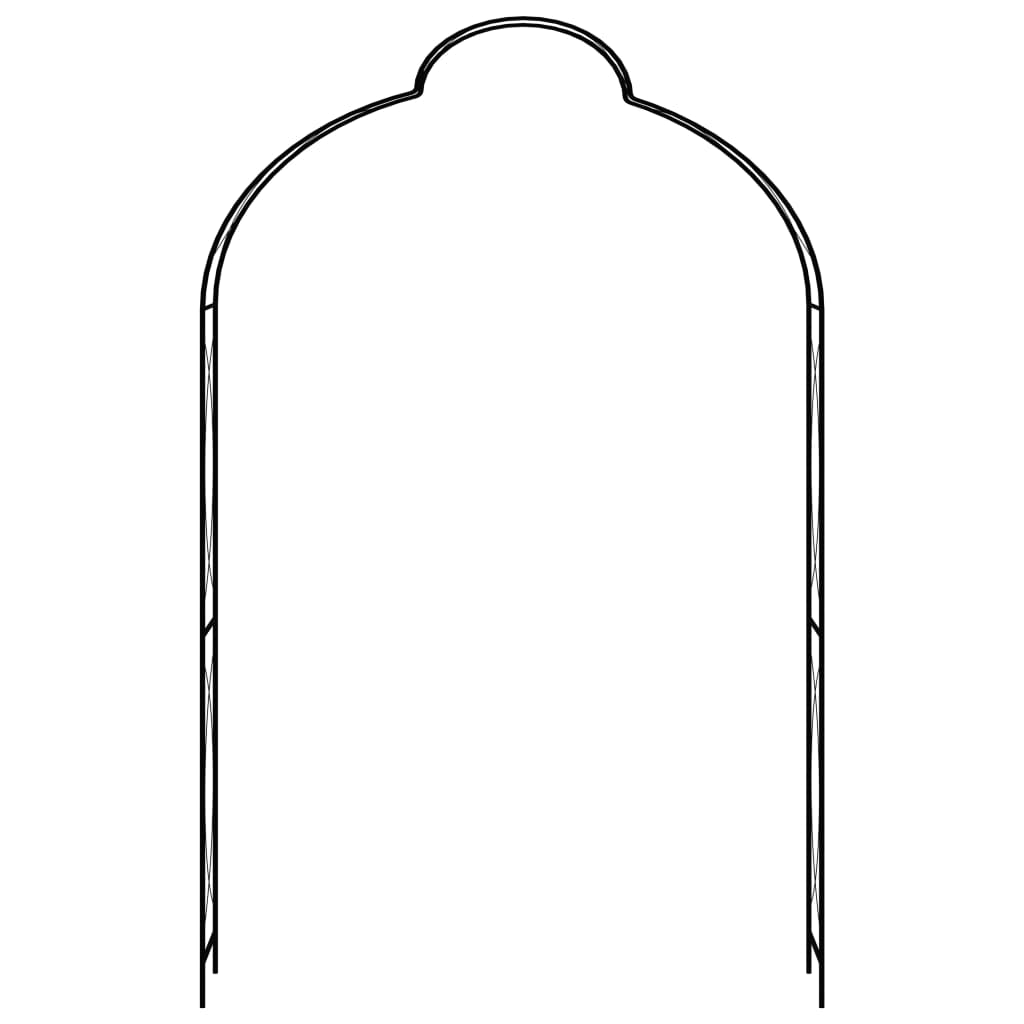 vidaXL Arcadă de grădină, negru, 150 x 34 x 240 cm, fier