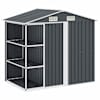vidaXL aiakuur riiulitega antratsiithall 205 x 130 x 183 cm, raud