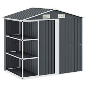 vidaXL aiakuur riiulitega antratsiithall 205 x 130 x 183 cm, raud