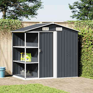 Vrtna lopa s stojalom antracitna 205x130x183 cm železna