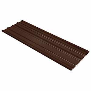 Střešní panel 12 pcs Hnědá 129 x 45 cm Pozinkovaná ocel - obrázek 1