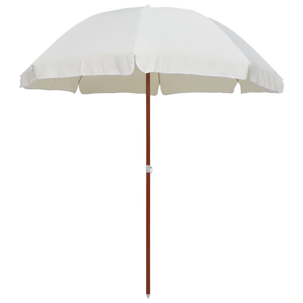 

vidaXL Parasol with Steel Pole 94.5" Sand
