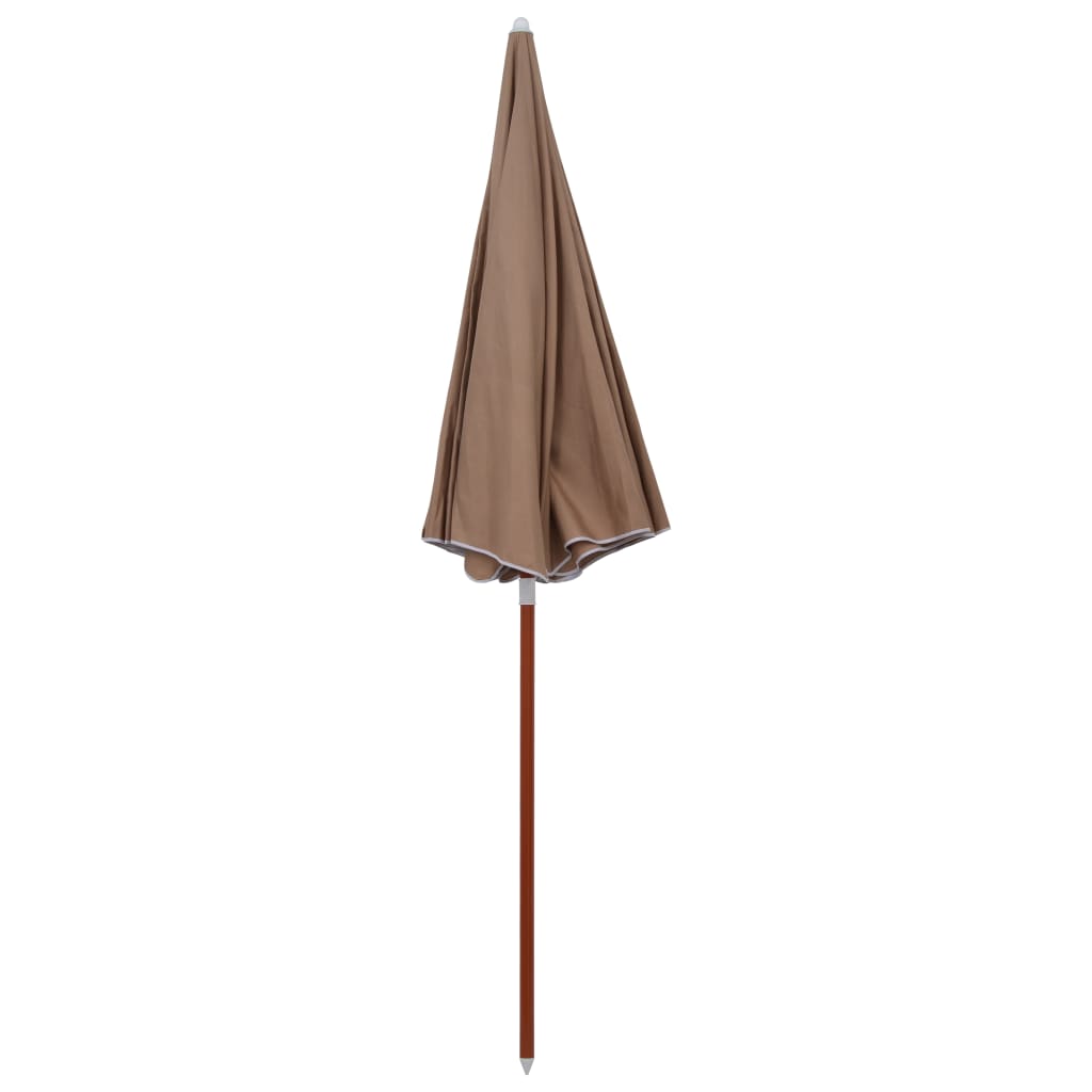 Umbrelă de soare cu stâlp din oțel, gri taupe, 240 cm