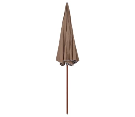 vidaXL Umbrelă de soare cu stâlp din oțel, gri taupe, 300 cm