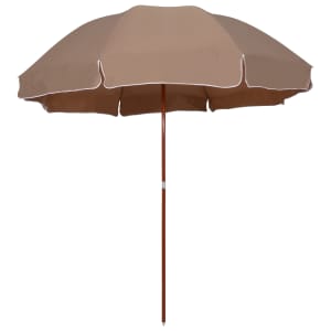 vidaXL Ombrellone a Muro con Palo in Metallo 300cm Grigio Talpa Parasole Telo