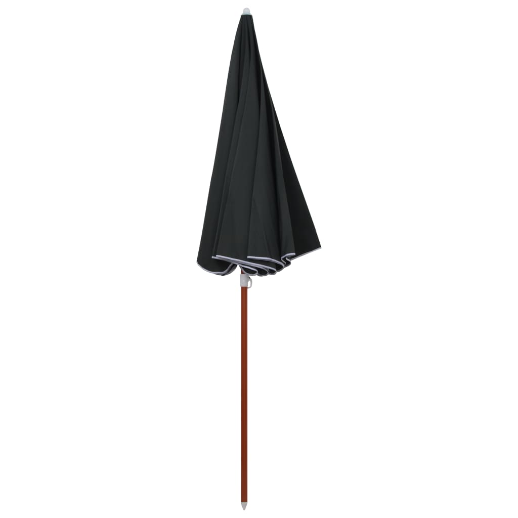vidaXL Parasol met stalen paal 240 cm antracietkleurig afbeelding