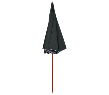 vidaXL Parasol avec mât en acier 300 cm Anthracite