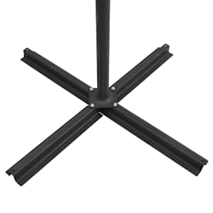 Boční zahradní slunečník s LED ocelová tyč 250 x 250 cm taupe - obrázek 8