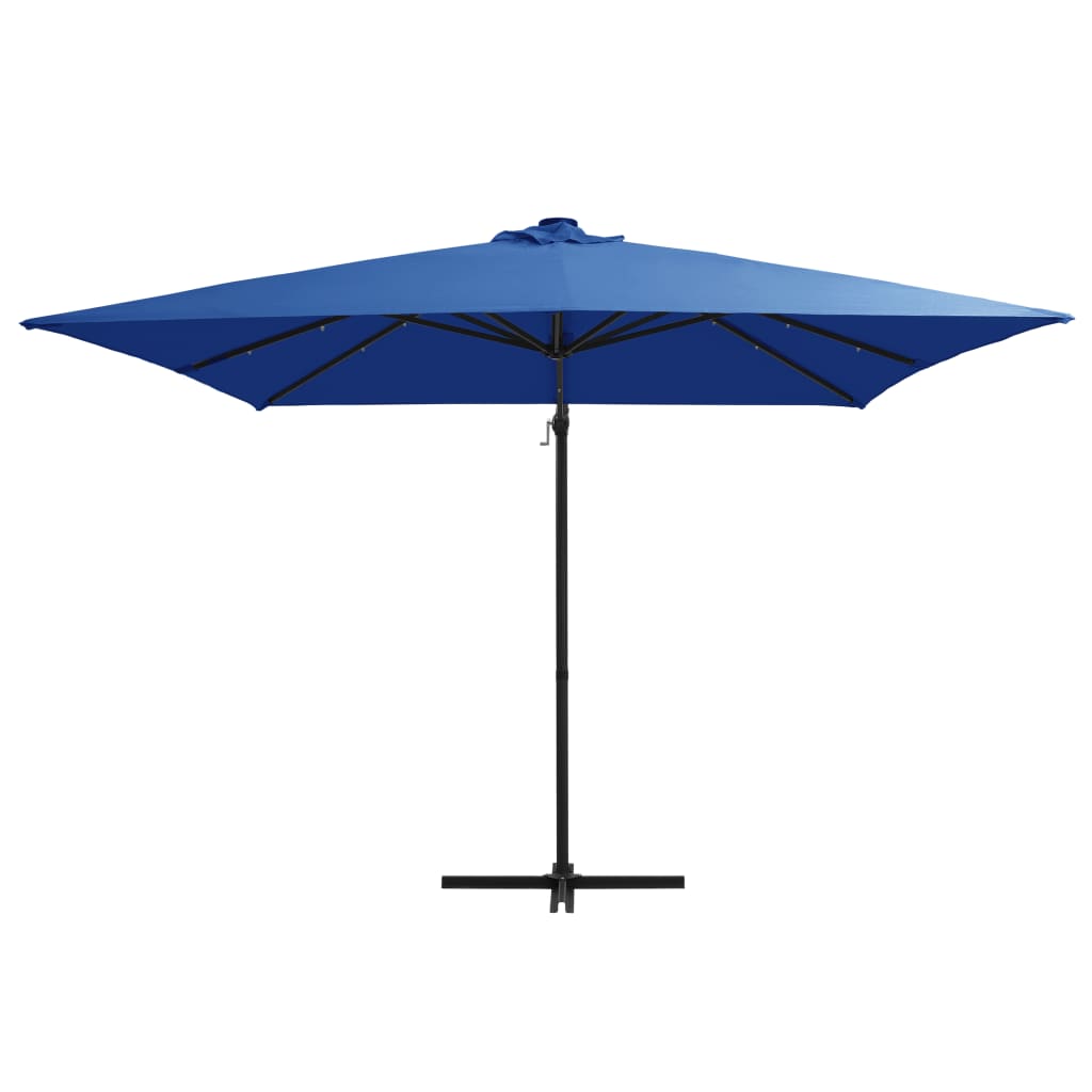 Parasol z LED 250x250x247 cm, lazurowy