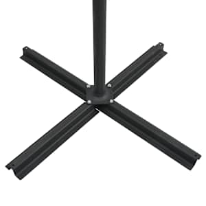 Boční zahradní slunečník s LED ocelová tyč 250 x 250 cm azurový - obrázek 8