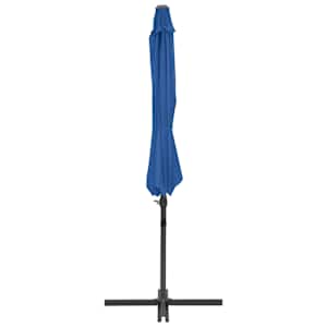 Boční zahradní slunečník s ocelovou tyčí azurový 250 x 250 cm - obrázek 4