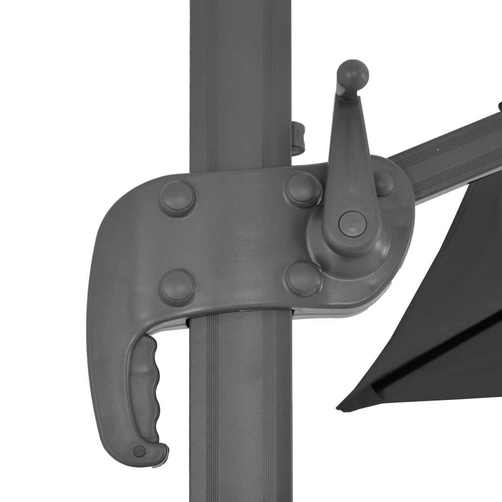 Ampelschirm mit Aluminium-Mast 4 x 3 m Schwarz | Stepinfit.de