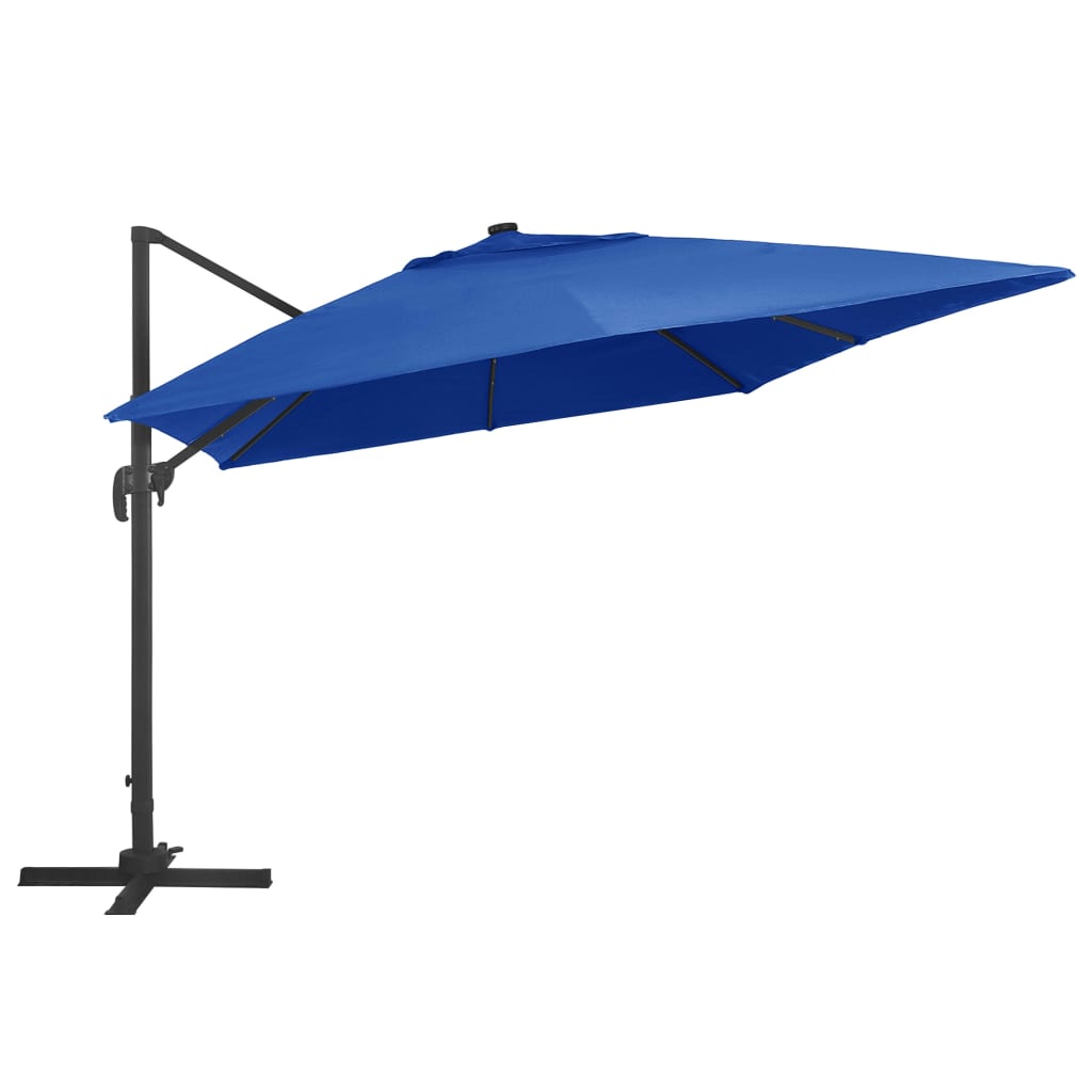 Parasol wiszący UV 400x300x268cm, lazurowy